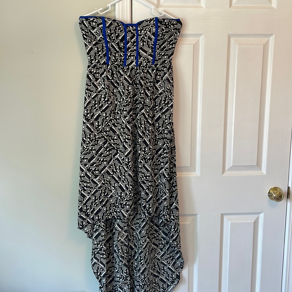 Strapless hi-lo dress